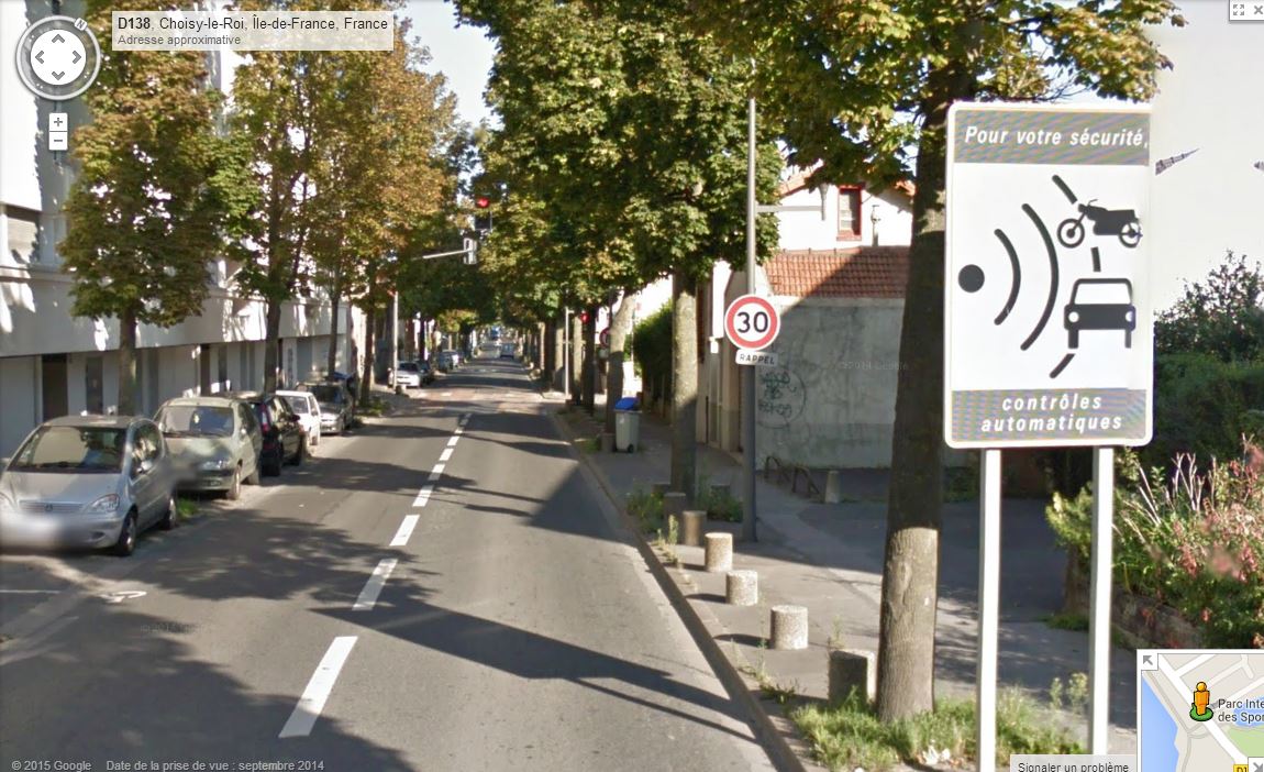 30 km/h maxi, sinon ça flashe : la culture du résultat. Exemple sur la D138 à Choisy le roi