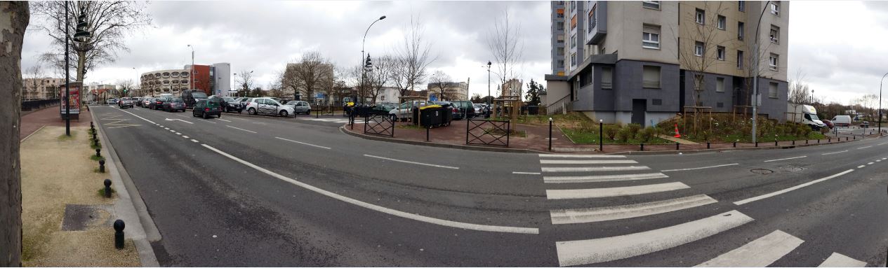 Manque 1 passage piéton surélevé pour aider à faire respecter la priorité piétonne. Crédits photo : JCG