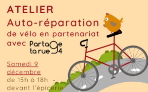 Atelier auto-réparation vélo le 9 décembre 2023