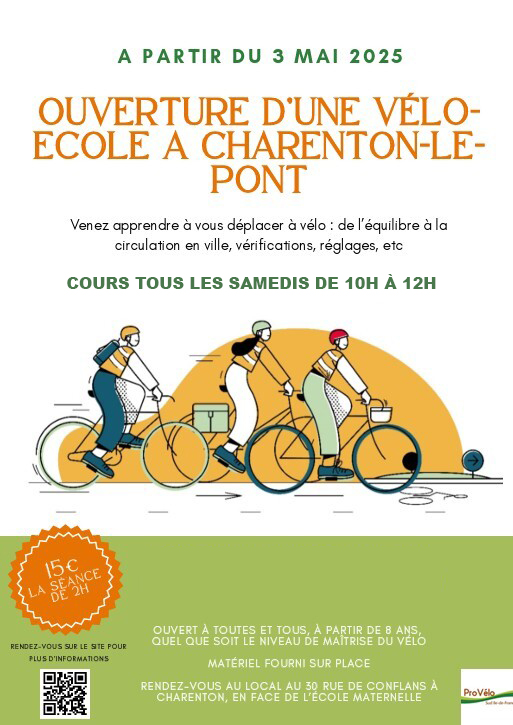 Une nouvelle vélo-école à Charenton-Le-Pont !