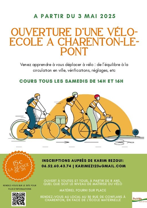 Une nouvelle vélo-école à Charenton-Le-Pont !
